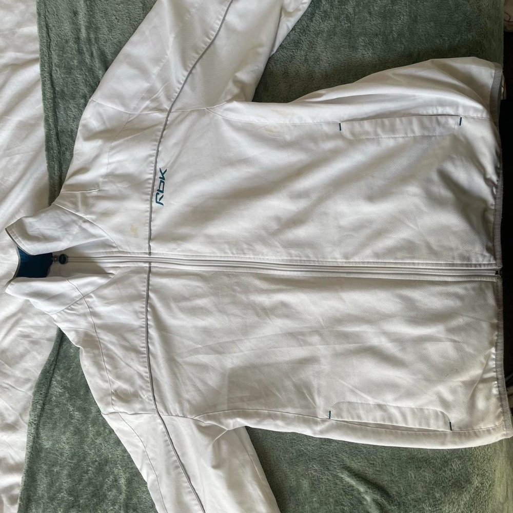 Reebok Womens Blue and White Coat